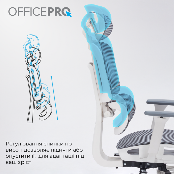 Крісло офісне OfficePro Skyline OC750-W-DG-DG