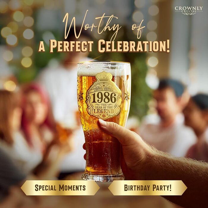 Пивний келих з гравіюванням 570 мл, 50 років, Персоналізований подарунок для чоловіка, тата на День народження, Декор, Карта