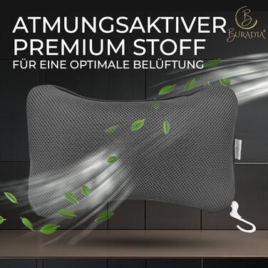 Подушка для ванни з сіткою для прання - Максимальний комфорт та розслаблення з новітньою технологією Air Mesh - Подушка для ванни з 4 міцними присосками - Підтримка шиї/голови (Сірий)