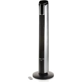 Вентилятор баштового вентилятора DOMO DO8127, сріблястий/чорний, з пультом дистанційного керування, світлодіодним дисплеєм і таймером на 12 годин