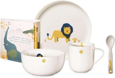 Набір дитячого посуду ASA, порцеляна, білий колір