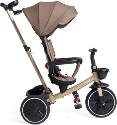 Триколісний велосипед Chicco 4-в-1 бежевий: від 6 місяців до 4 років, знімний капюшон, EVA колеса, телескопічна ручка