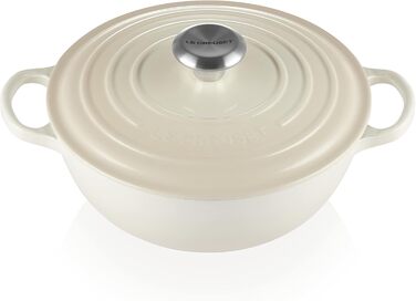 Каструля Le Creuset Signature з чавуну, 24 см, 4.1 л, для всіх типів плит (індукція), колір Meringue