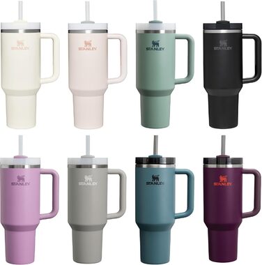 Термопляшка Stanley Quencher H2.0 Flowstate 1.2L з трубочкою - блакитний сосна (Blue Spruce)