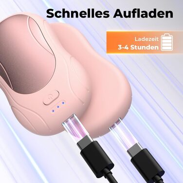 Електричні грілки для рук 2 шт. з магнітом, портативні 6000mAh, 3 режими нагріву, USB, для кемпінгу, офісу (рожеві)