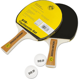 Набір для настільного тенісу BVB унісекс, чорно-жовтий, один розмір