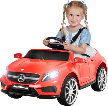 Дитячий електромобіль Mercedes AMG GLA45, ліцензійний, з пультом 2,4 ГГц, іграшкове авто для дітей від 3 років, червоний