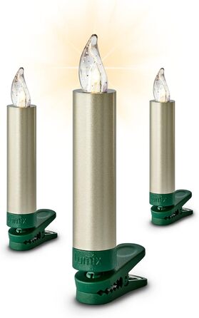 LED-іграшки для ялинки Lumix® Superlight Mini Metallic, комплект 12 шт. з IR-пультом, Cashmere