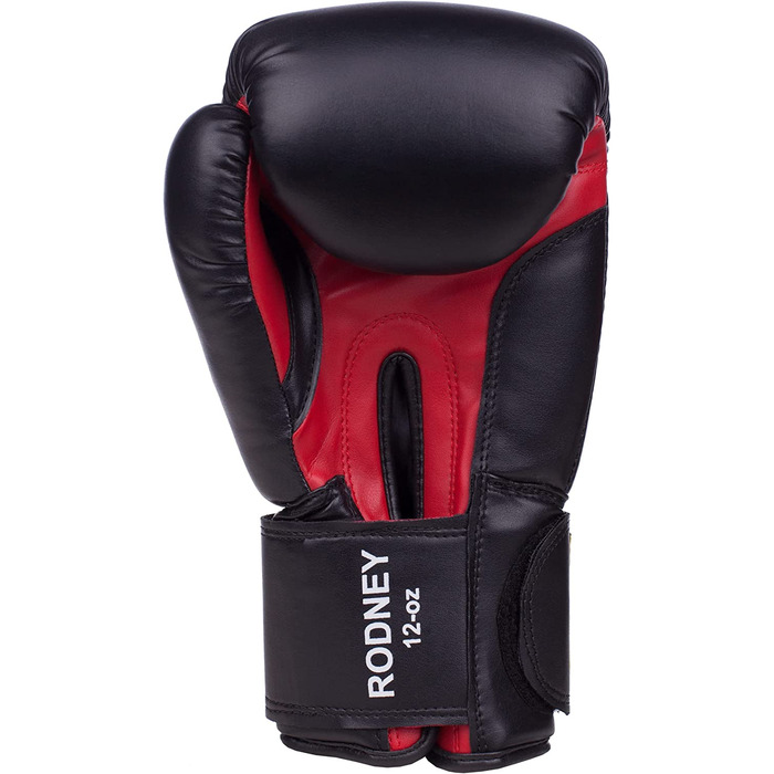 Боксерські рукавички Benlee зі штучної шкіри Rodney Black / Red на 14 унцій одномісні