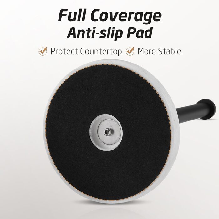 Тримач для паперових рушників KES з мармуру та нержавіючої сталі SUS304, підстільний, чорний, 14 см