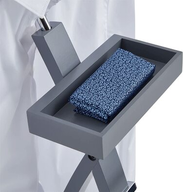 Сучасний органайзер для одягу з вішалкою для штанів та місцем для прикрас, білий (сірий)