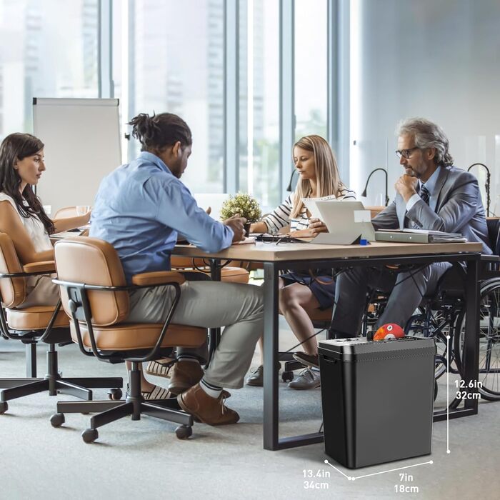 Шредер SINCHEREU для офісу та дому, 6 листів, P4, 11л кошик, знищення картки/CD, захист від перегріву