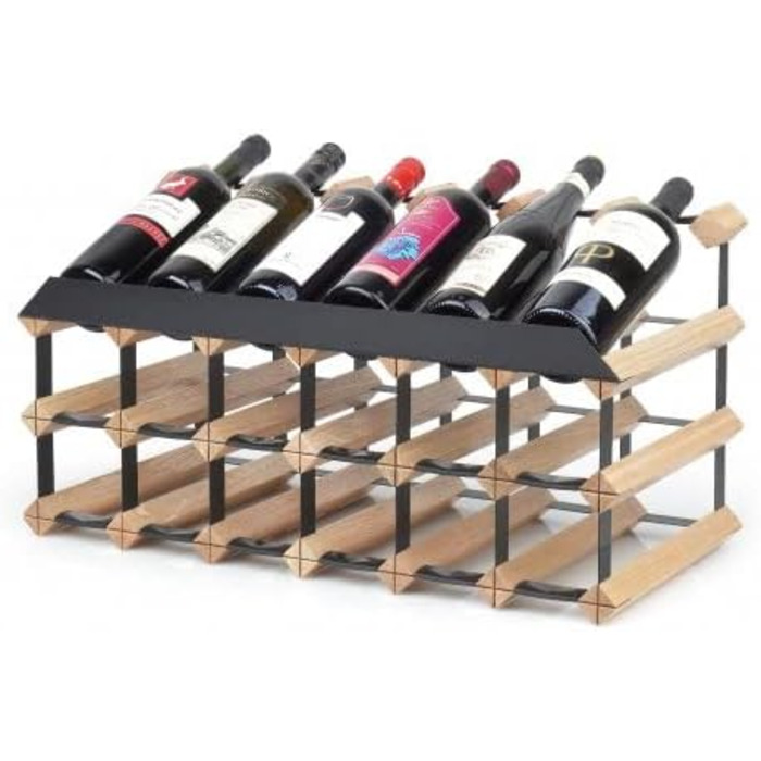 Стильна вітрина для вина RAXI™ Premium на 18 пляшок (дуб, 2 плятки)