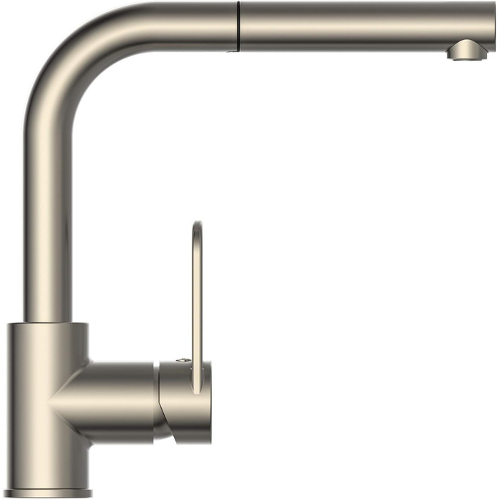 Змішувач для кухні SCHTTE DESIGN RING, змішувач для кухні з функцією енерго- та водозбереження, змішувач з одноважільним змішувачем для раковини, 26239 (вид з нержавіючої сталі)