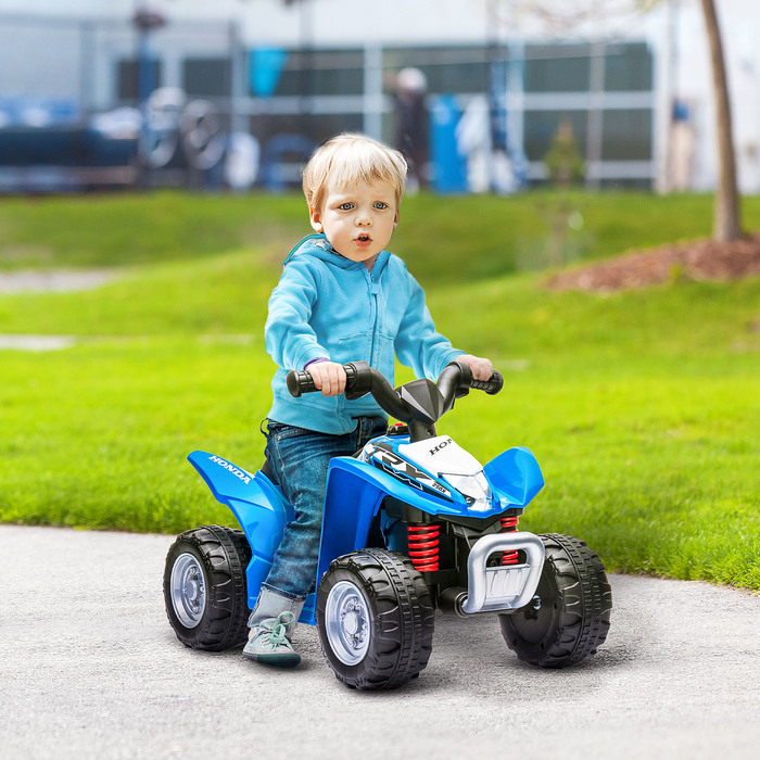 AIYAPLAY Електричний квадроцикл Mini Quad Kids Квадроцикл зі світлодіодним підсвічуванням та клаксоном Дитячий мотоцикл Дитячий автомобіль Електромобіль для дітей від 18 місяців Метал Синій 65.5 x 38.5 x 43.5см | Аосом