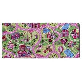 Килимок для ігор Primaflor-міцний дитячий килимок-високоякісний килимок для дитячої кімнати-Килимок для ігор для хлопчиків і дівчаток - SWEET CITY-140x200 см (95x133 см)