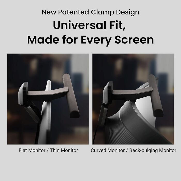 BenQ ScreenBar Halo 2 – LED-лампа для монітора з бездротовим контролером, без відблиску, регульованою яскравістю та колірною температурою, для захисту очей, USB-живлення