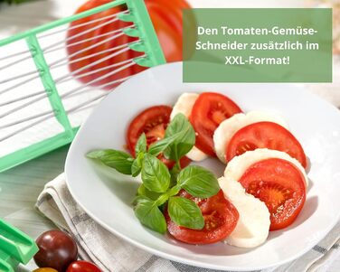 Набір для нарізки овочів Genius Nicer Dicer Exclusive 15 елементів, набір для нарізки кубиками + набір для нарізки помідорів, 4 насадки + груба тертка та шинковка, контейнер 2500 мл, зелений
