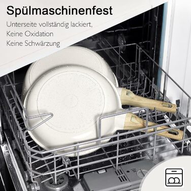 Набір кухонного посуду GiPP з керамічним покриттям, антипригарний, придатний для миття в посудомийній машині, без PFAS, білий, 17 предметів