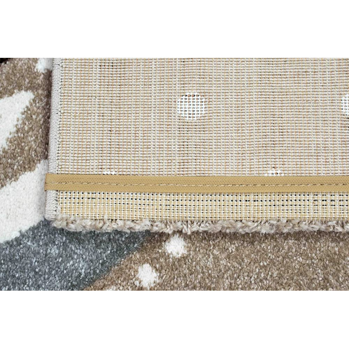Дитячий килимок для дитячої кімнати, ігровий килимок в горошок у формі серця, Райдужний дизайн, розмір (160x230 см, кремово-бежевий)