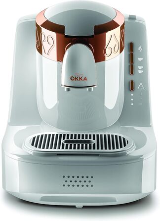 Кавомашина Arzum Okka: автоматична, 3 розміри порцій, самоочищення, 950 мл, білий колір