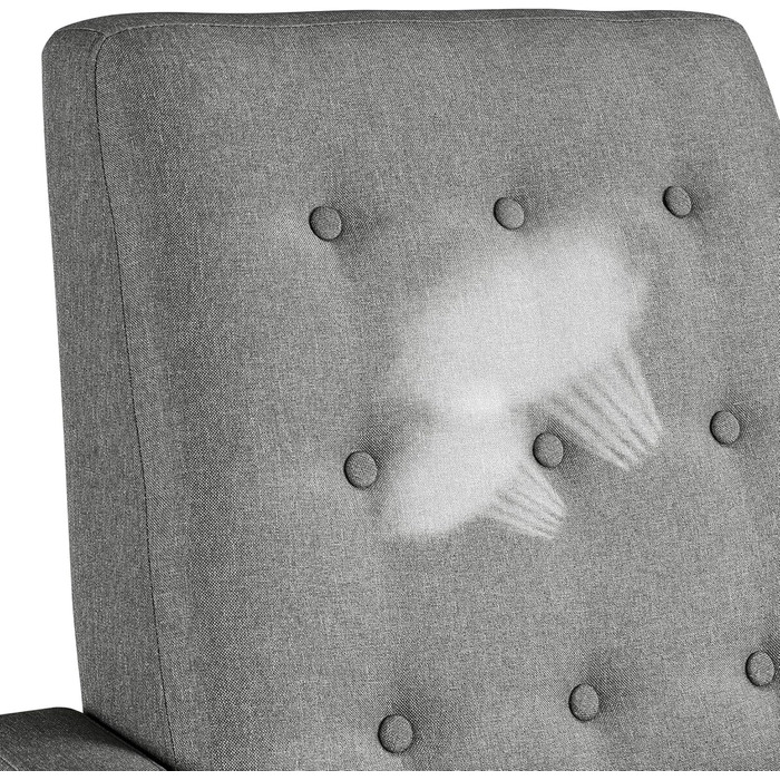 Крісло-релакс Yaheetech для телевізора, регульоване, сіре, з тканини льон