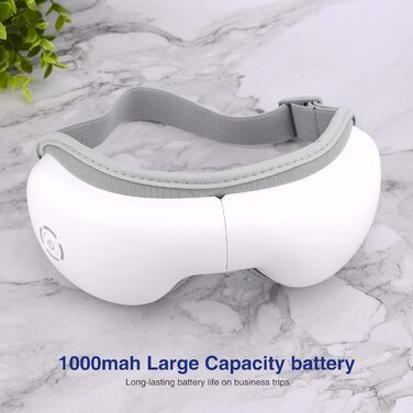 Електричний масажер для очей з підігрівом, вібрацією та Bluetooth, 5 режимів, для зменшення темних кіл та сухості очей, подарунок для сім'ї