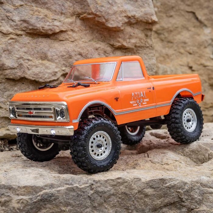 Радіокерований Rock Crawler Chevrolet C10 1967 4x4 SCX24 1/24 RTR (з акумулятором та зарядним пристроєм), Помаранчевий