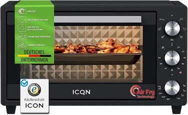 Міні-піч ICQN 20L з конвекцією, грилем та таймером, 1500W, IQ M2051R02N