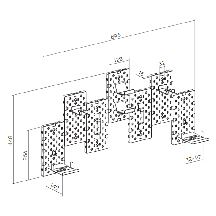 Настінна дошка-органайзер OfficePro WO1080B Black/Red