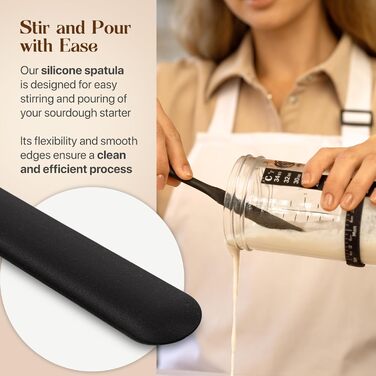 Набір для закваски Sauerteig: повний комплект для випікання хліба з закваскою (22.9 см, 680 мл, Lame, датський віночок, килимок, шнур, тісто та скребок)