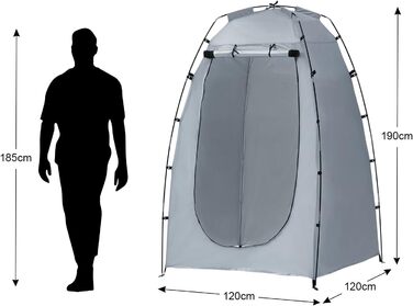 CLIPOP Намет Pop-Up, водонепроникний, легкий, одношаровий, для весняного кемпінгу, простий у встановленні – для пляжу, походів, фестивалів, відпочинку на природі (Сірий)