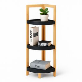 Поличкова стійка Relaxdays з бамбука для кута з полицями