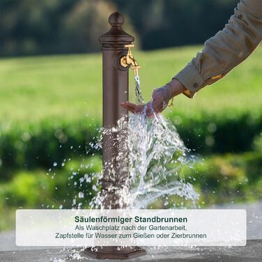 Relaxdays Античний фонтанчик для стояння, 80 см