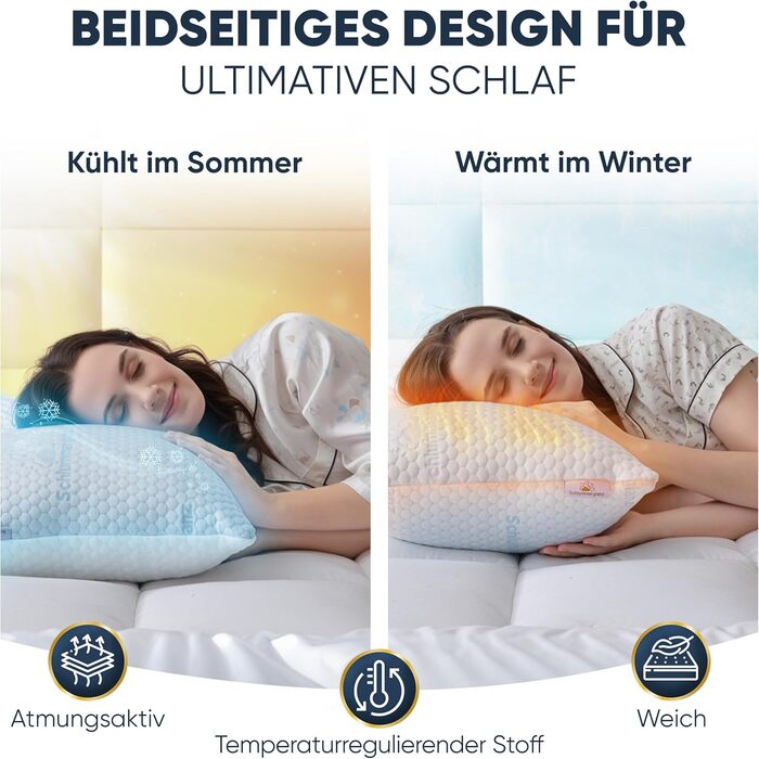 Подушка з піною з пам'яті - подушка 40x80, регульована висота - подушки для сну для тих, хто спить на боці та інші - преміум наповнювач проти болю в шиї - легкий вибір потрібної висоти