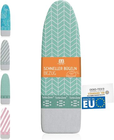 Чохол для прасувальної дошки для парогенератора | Розмір M | Універсальний (до 120x40 см) | Виготовлено в ЄС | Підходить для парових станцій | Чохол для прасування | Mint Visby (М'ятний)