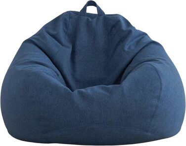 ОГОЛОШЕННЯ. CON Indoor Beanbag з наповнювачем з бісеру EPS, пуф, крісло для відпочинку, подушка для сидіння, подушка для підлоги, крісло-мішок 120 л темно-синій