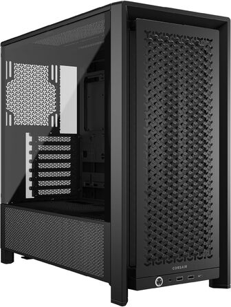 Корпус для ПК CORSAIR 4000D, модульний Mid-Tower ATX, високий повітряний потік, система кріплення вентиляторів InfiniRail™, сумісний з ASUS BTF, MSI Project Zero, Gigabyte Project Stealth, чорний