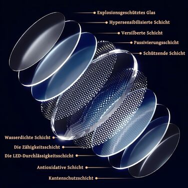 Круглий дзеркало для ванної кімнати Mursche з підсвічуванням, 60 см, LED, IP44, сенсорне регулювання, проти запотівання, для ванної кімнати та туалету