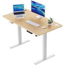Регульований стіл 140x70 см з USB-портами, електричний, з пам'яттю та функцією відскоку, дерев'яний колір