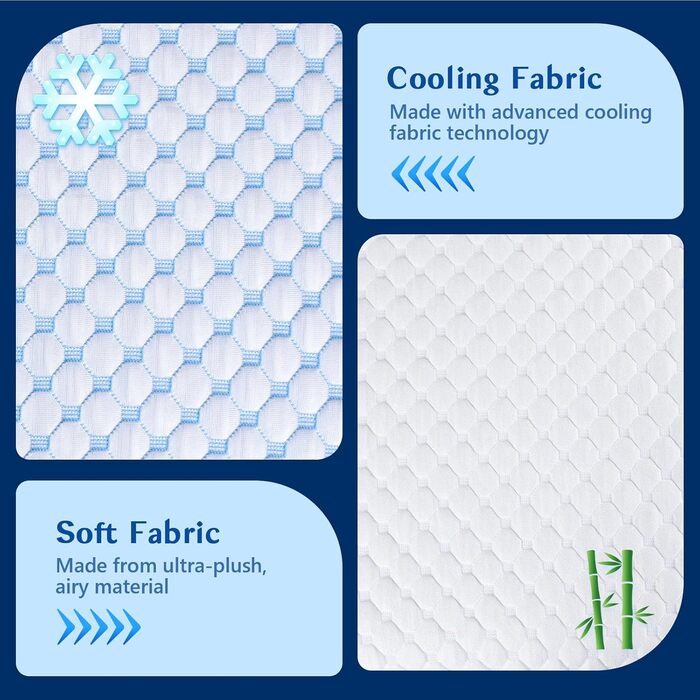 Ортопедична подушка з піною з пам'яті для тих, хто спить на животі та на спині, 40x60 см, 5.7 см, ультратонкий, синьо-білий, знімний чохол
