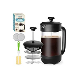 Кавоварка French Press-кавоварка для фільтрації кави, чаю, кавоварка з термостійким боросилікатним склом і