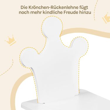 Дитячий стіл з 2 стільцями Woltu для дитячої кімнати, ігрової зони, садочка. Зручні стільці з підлокотниками. Комплект меблів з МДФ та масиву дерева, білий + світлий дуб. Квадратний стіл.