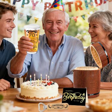 Персоналізований пивний келих з гравіюванням для чоловіка на 60 років, 1966 рік народження, в дерев'яній подарунковій коробці 470 мл + відкривачка + листівка. Ідея подарунка на День народження, День Святого Валентина