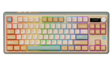 Бездротова механічна клавіатура Ajazz AK870 Jasmine Switch - Yellow (AK870-JS-YWG)