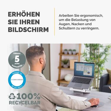 Підставка для ноутбука Fellowes Breyta™ 2-в-1 з сумкою - регулювання висоти, екологічна, для гібридної роботи