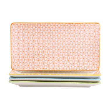 Набір прямокутних тарілок Vancasso NATSUKI, 4 шт., порцеляна, для сервірування