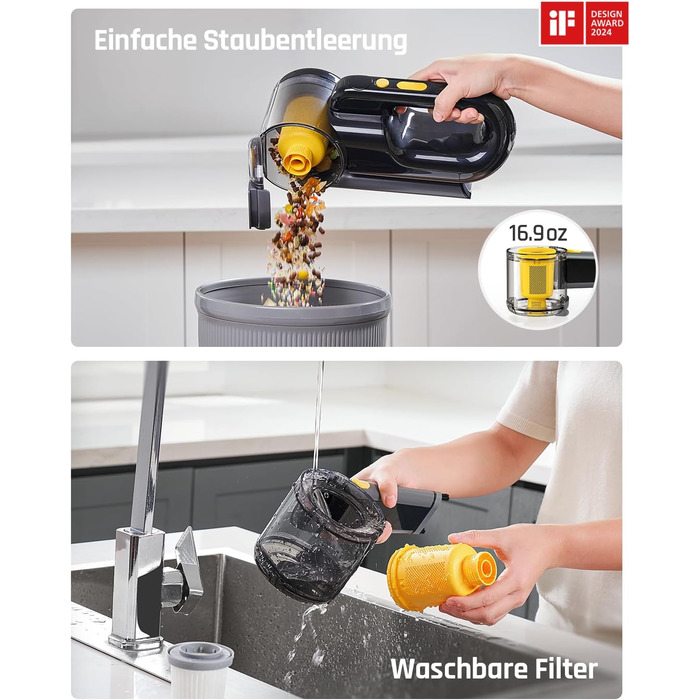 Акумуляторний ручний пилосос Fanttik Fold V10 APEX Pivot для авто та дому, потужність 17 000 Па, LED-дисплей, з гнучким шлангом та щіткою для шерсті тварин