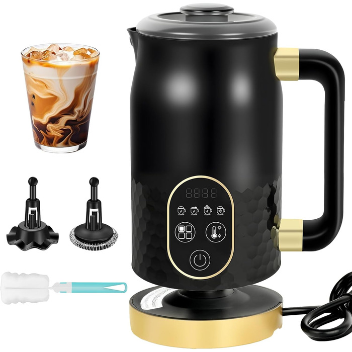 Електричний піноутворювач молока 4-в-1 з контролем температури для капучино та лате