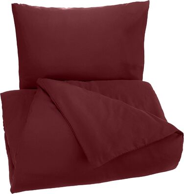 Набір підковдр Domopolis Basics Microfiber King, Burgundy, 135x200 см & Наволочка 80x80 см